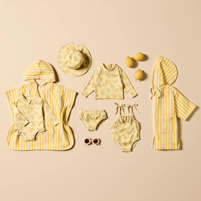Lemon Drop Cutwork Rashie Swimset