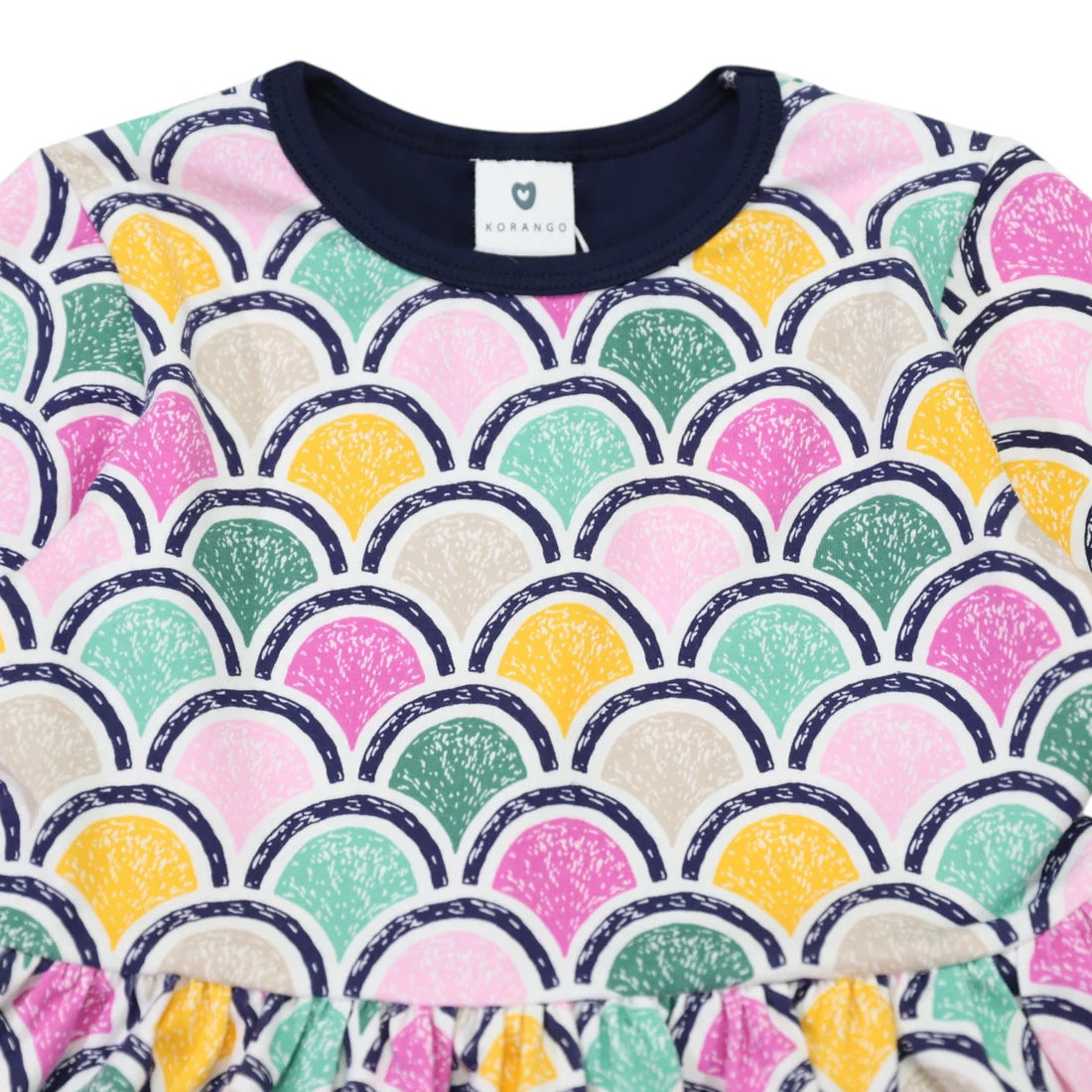 Cotton Arch Print Dress Green