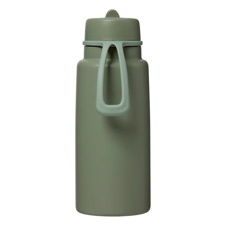 1L insulated flip top bottle - olive