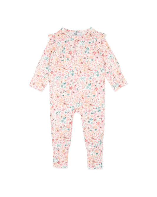 FERN FLORAL ORGANIC ZIPSUIT