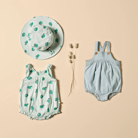 Apple Papple Organic Tie Playsuit