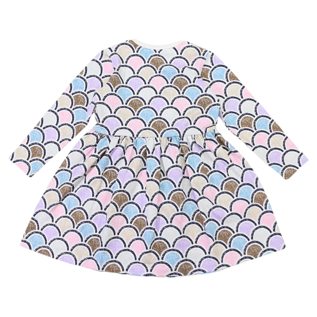 Cotton Arch Print Dress Blue