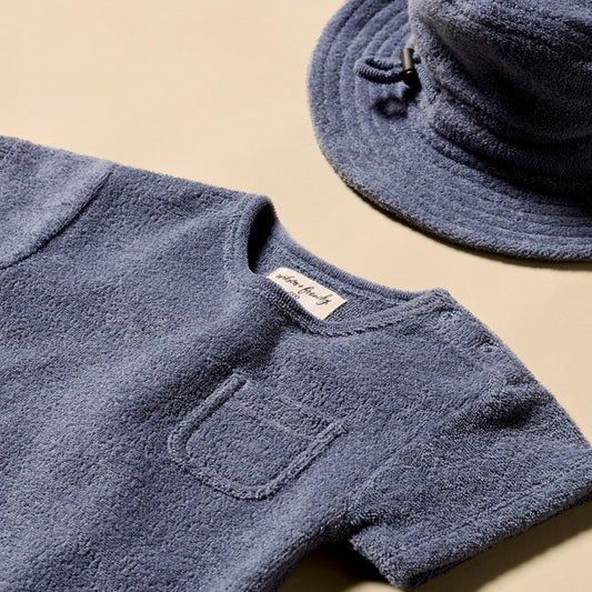 Deep Blue Organic Terry Tee