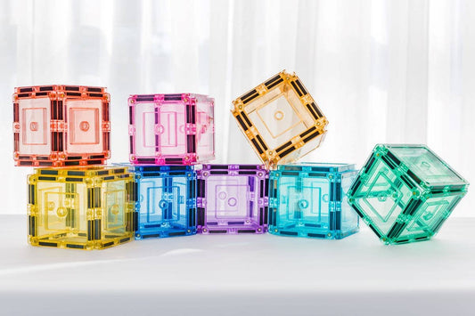 Learn & Grow Magnetic Tiles - Pastel Builders Pack (112 Pc)