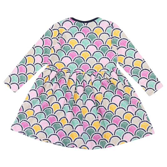 Cotton Arch Print Dress Green