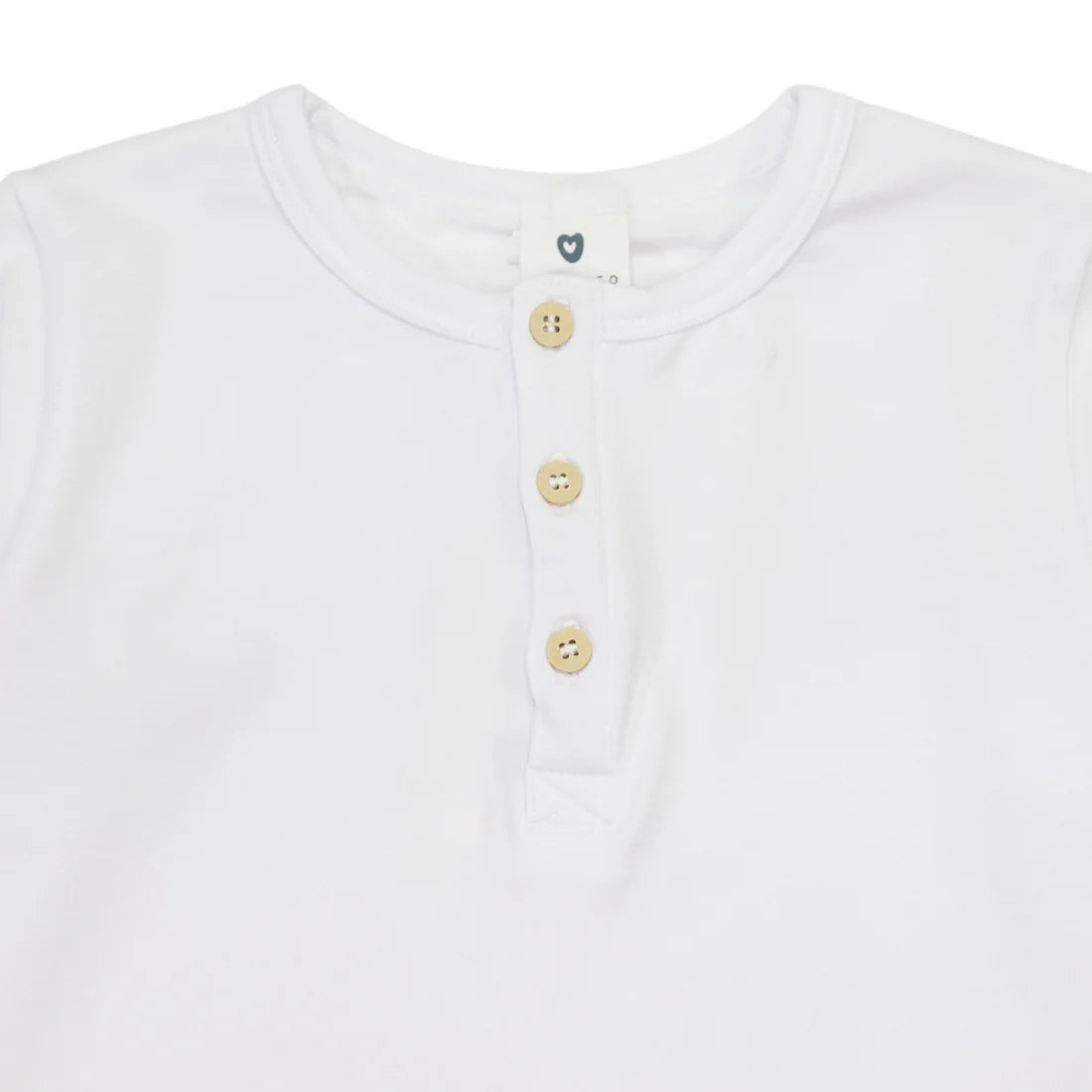Essential Henley Tee White