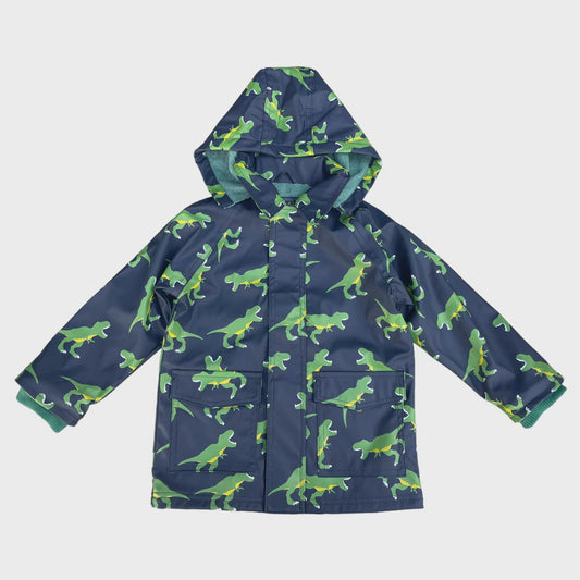 T-REX TERRY TOWELLING LINED RAINCOAT | PEACOAT