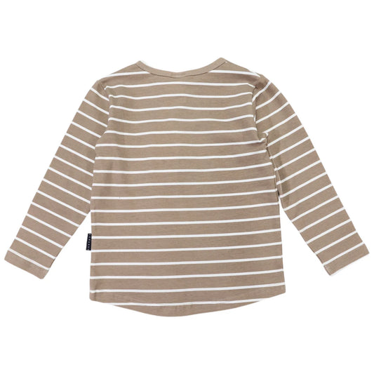 Striped Henley Tee Chestnut