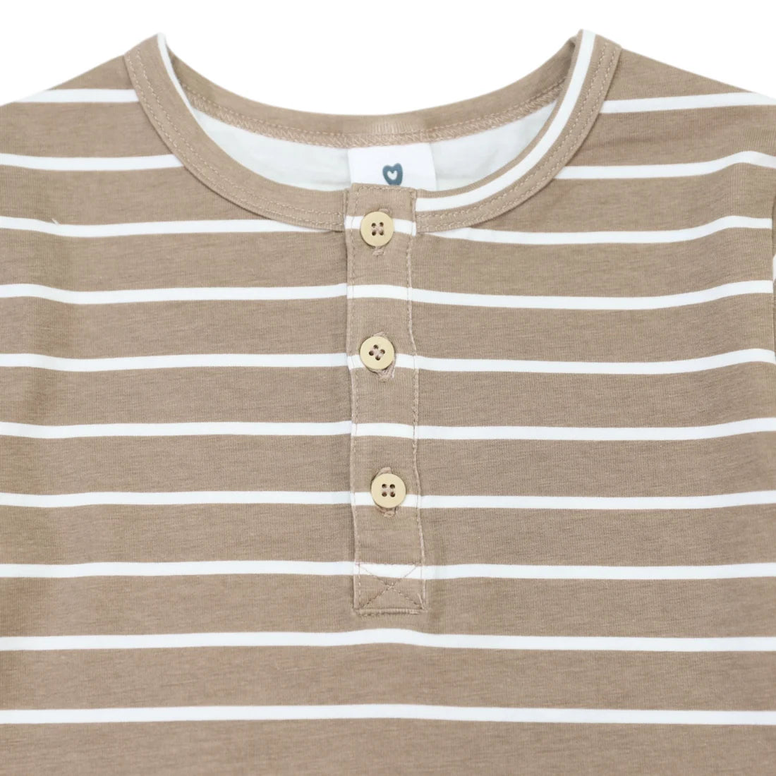Striped Henley Tee Chestnut
