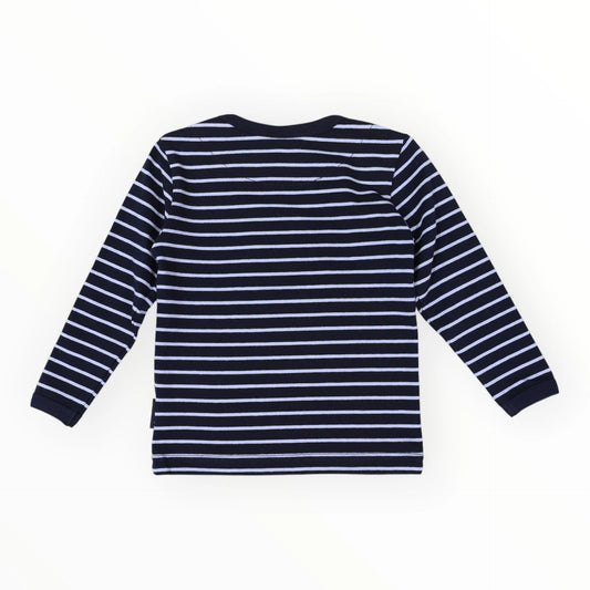 Bear Striped Top | Blue