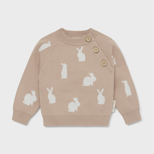 Taupe Bunny Knit Jumper