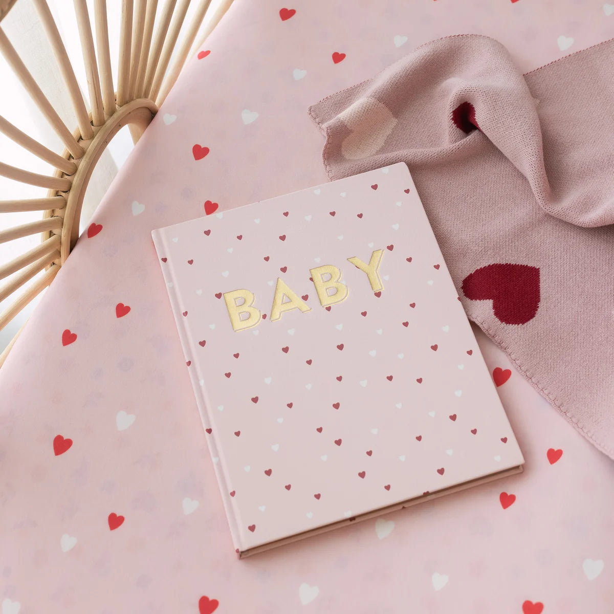 Little Hearts Organic Fitted Cot Sheet