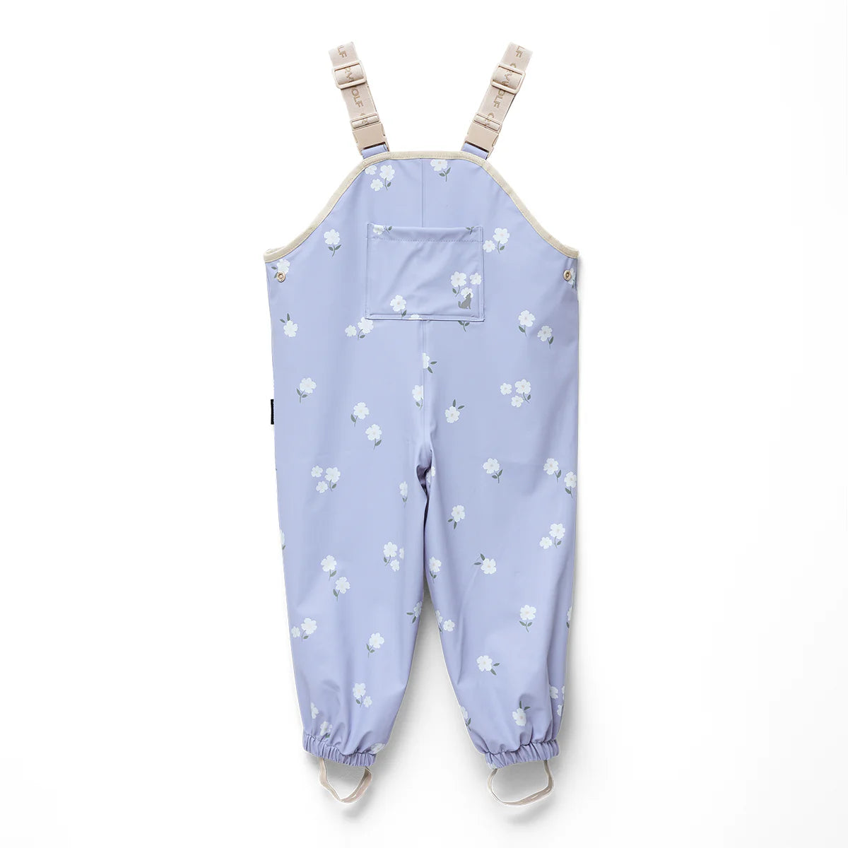 Rain overalls - Floral Periwinkle