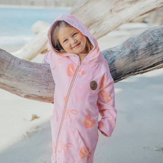 EVERYWHERE ZIP-UP TOWEL Pink