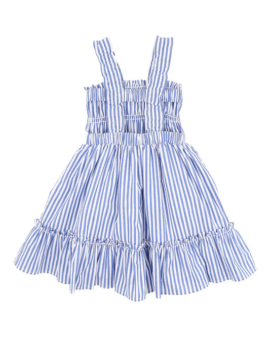 SUMMER VACAY BLUE STRIPE DRESS 3-7 YRS