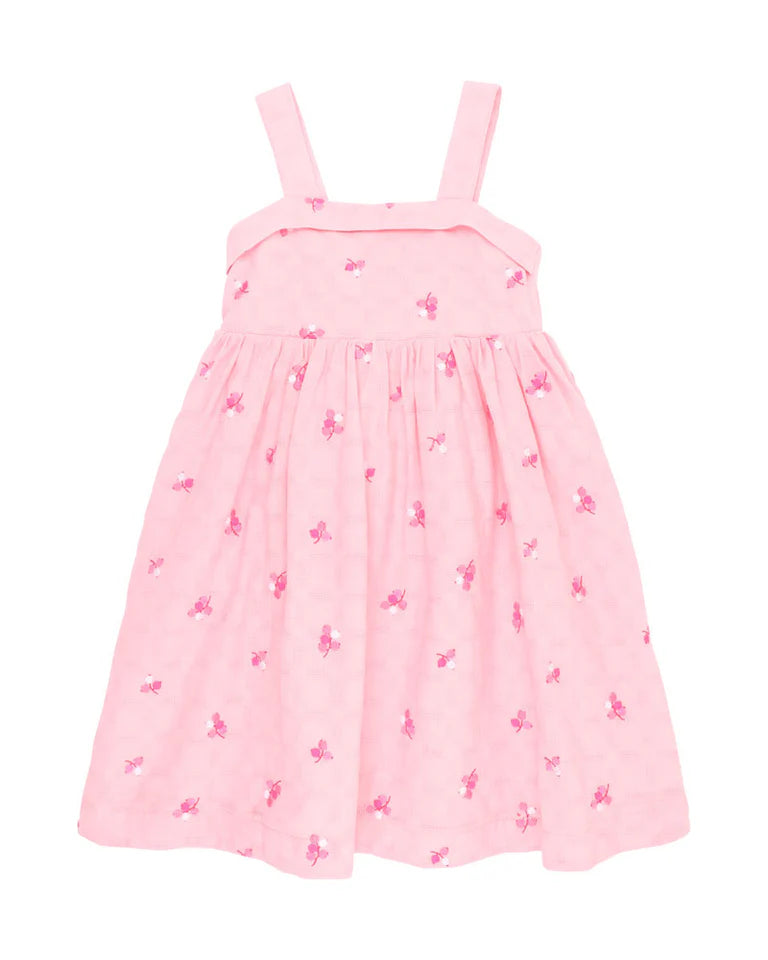 SUMMER VACAY EMBROIDERED DRESS 3-7 YRS