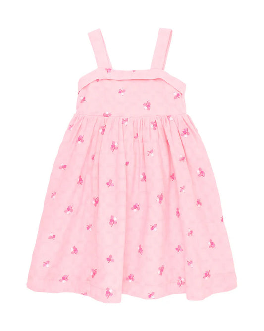 SUMMER VACAY EMBROIDERED DRESS 3-7 YRS