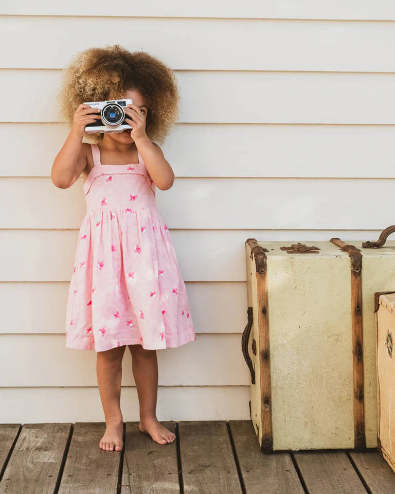 SUMMER VACAY EMBROIDERED DRESS 3-7 YRS