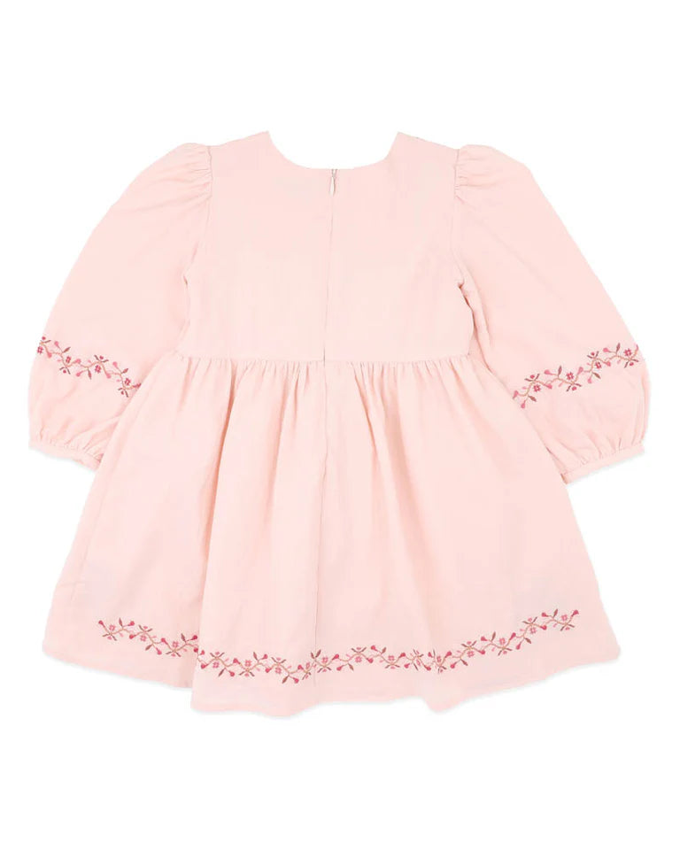 WILD GARDEN EMB. DRESS 3-7 YRS