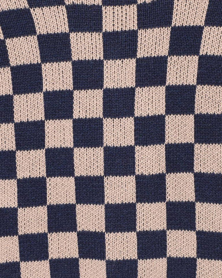 WILD SIDE CHECK KNITTED CARDIGAN