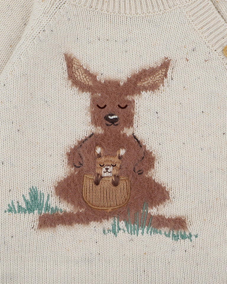 CHARLIE KANGAROO ORGANIC KNITTED CARDIGAN