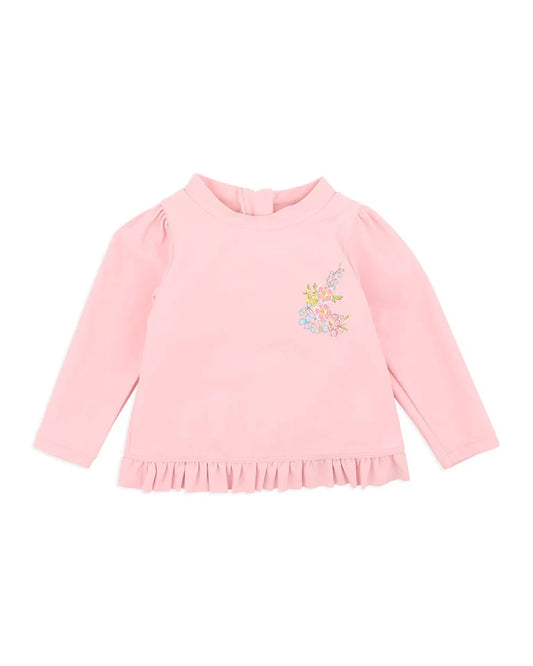 GIRLS PINK LS RASH TOP
