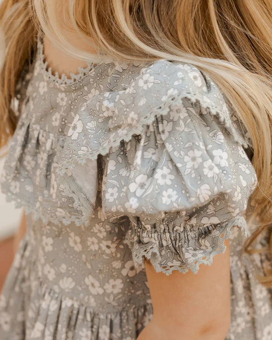 Eva Dress Sky Floral