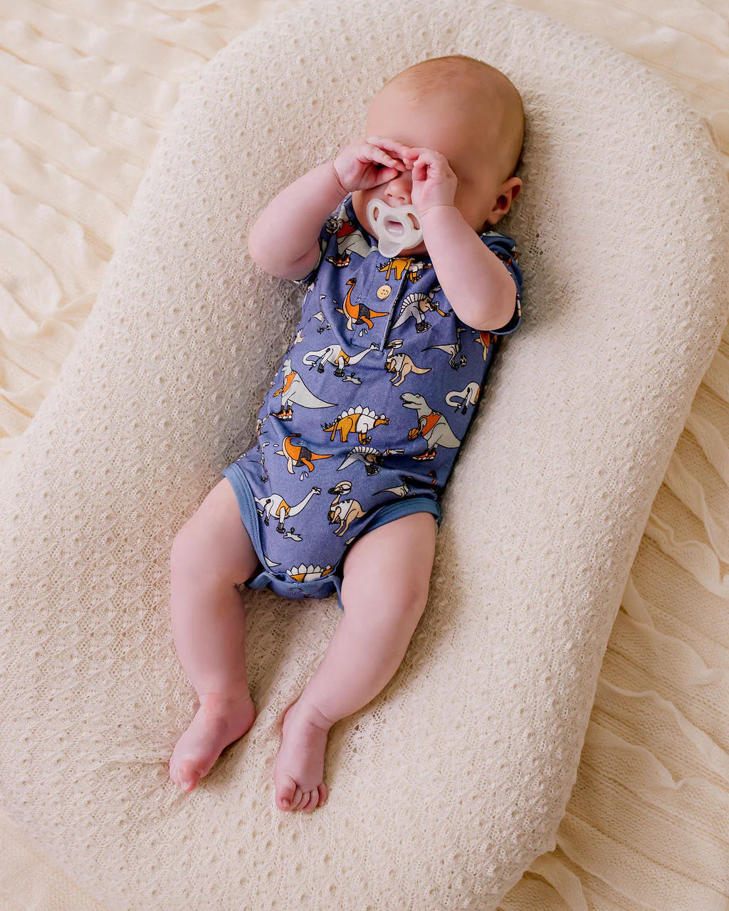 Henley bodysuit - sporty dinos