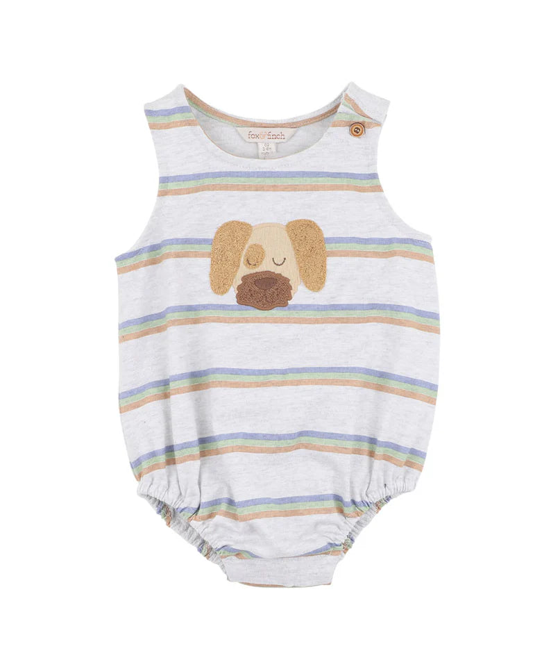 WILDLINGS STRIPE DOG BODYSUIT