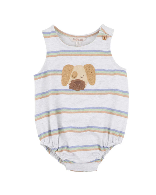 WILDLINGS STRIPE DOG BODYSUIT