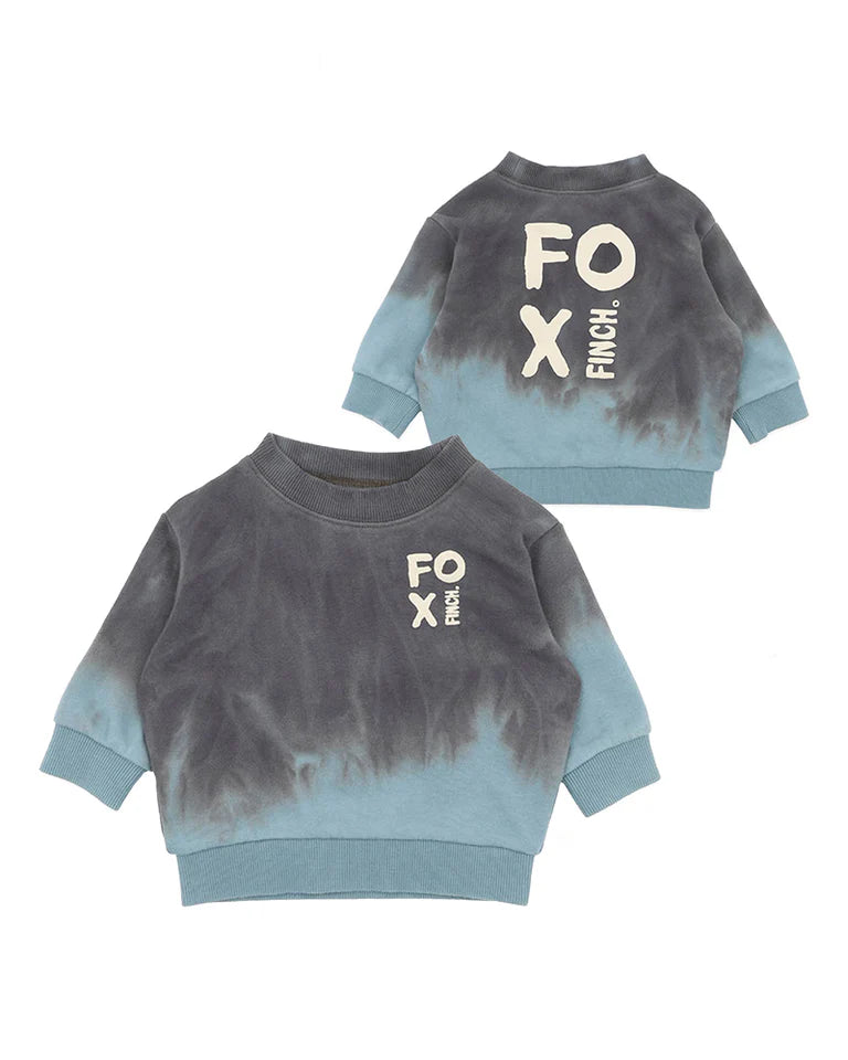 TEAL DIP DYE SWEATSHIRT 3-7YRS