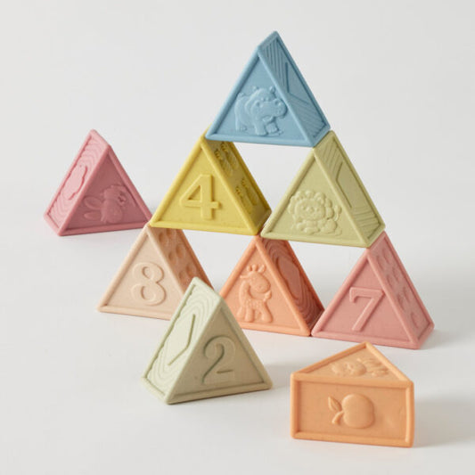 Jiggle and Giggle Eco friendly triangle counting stacker