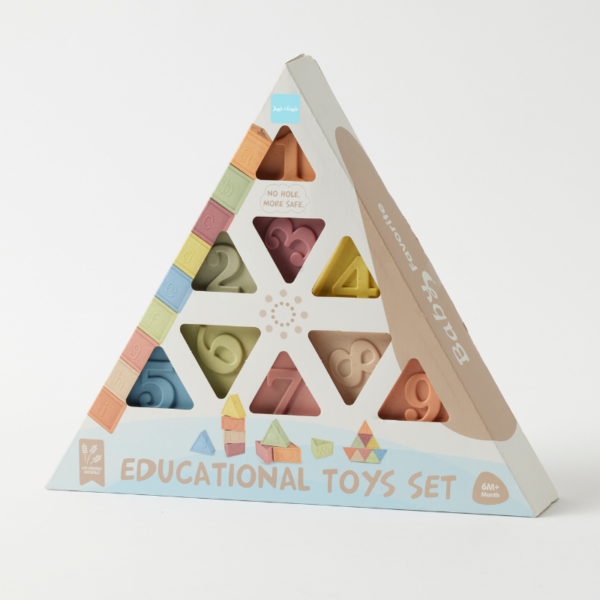 Jiggle and Giggle Eco friendly triangle counting stacker