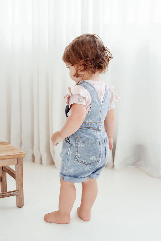 Light Denim Rainbow Overalls