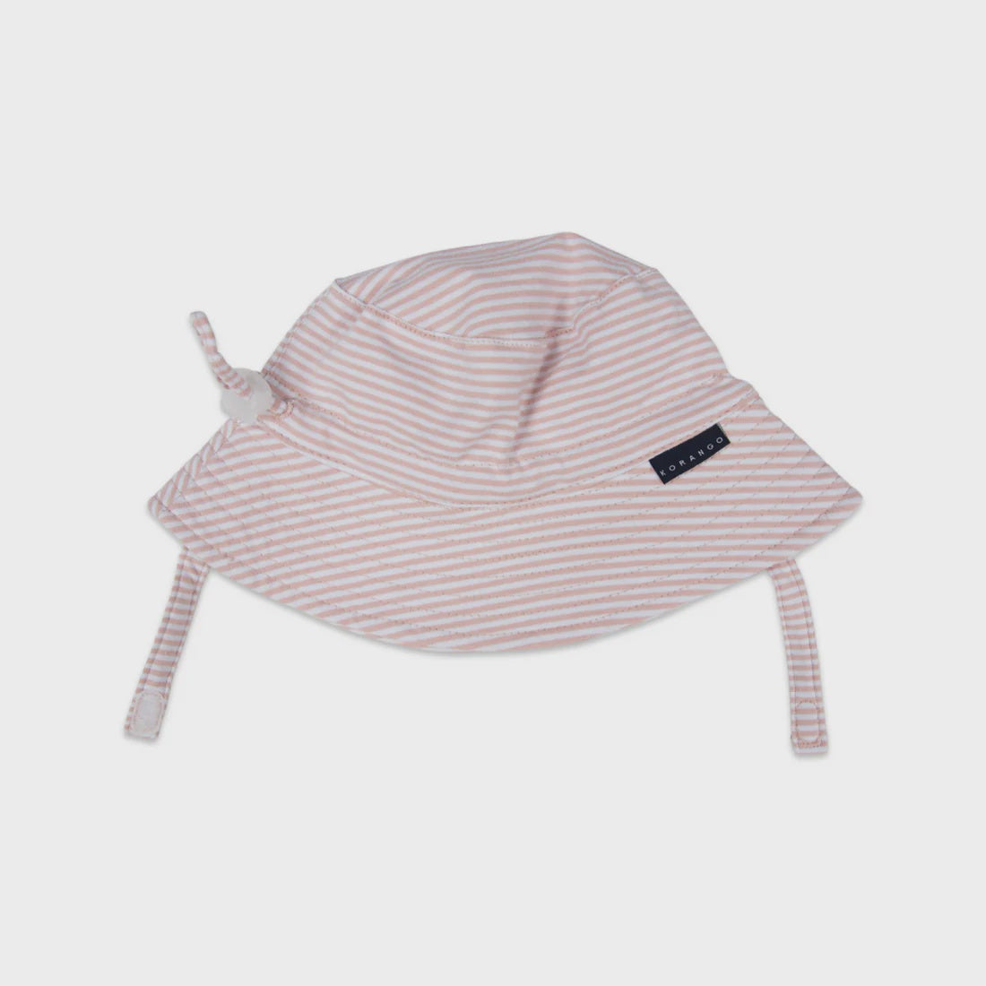 Cotton sun hat -dusty pink stripe