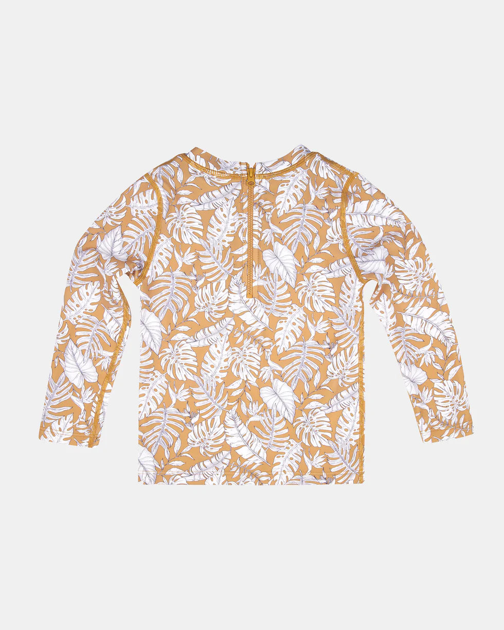 Swim Kids Rashie L/S Half Zip Classic Daintree