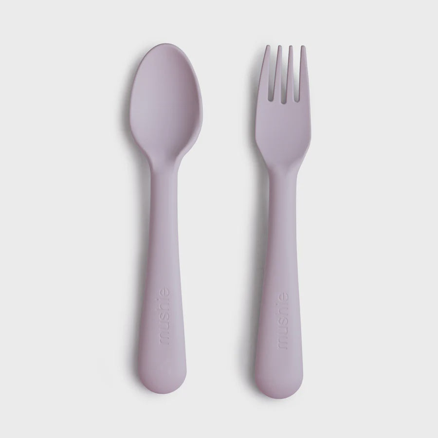 Dinnerware Fork and Spoon Set | Soft Lilac