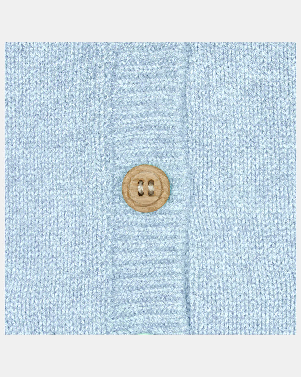 Organic cardigan Remy - bluebird