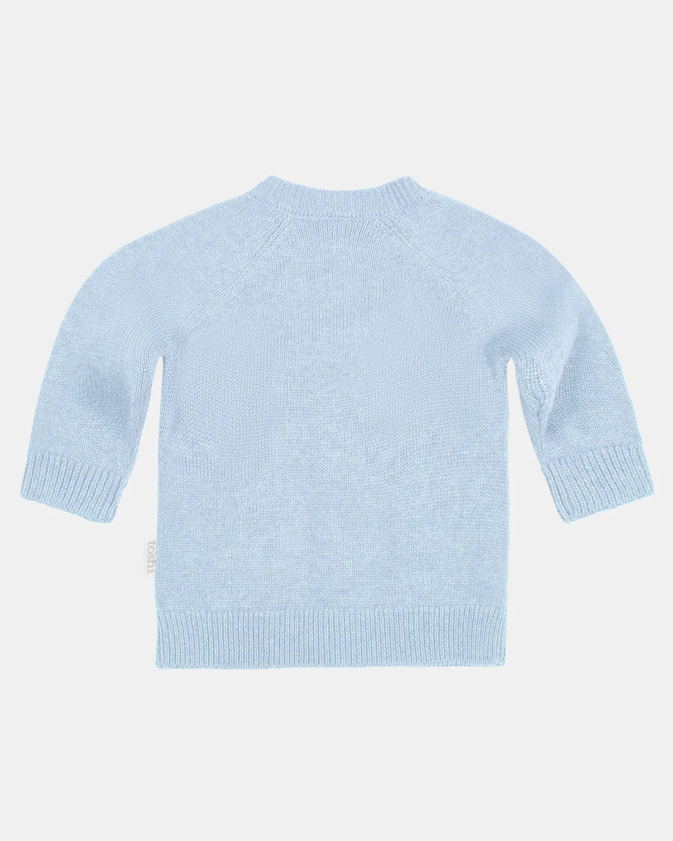 Organic cardigan Remy - bluebird