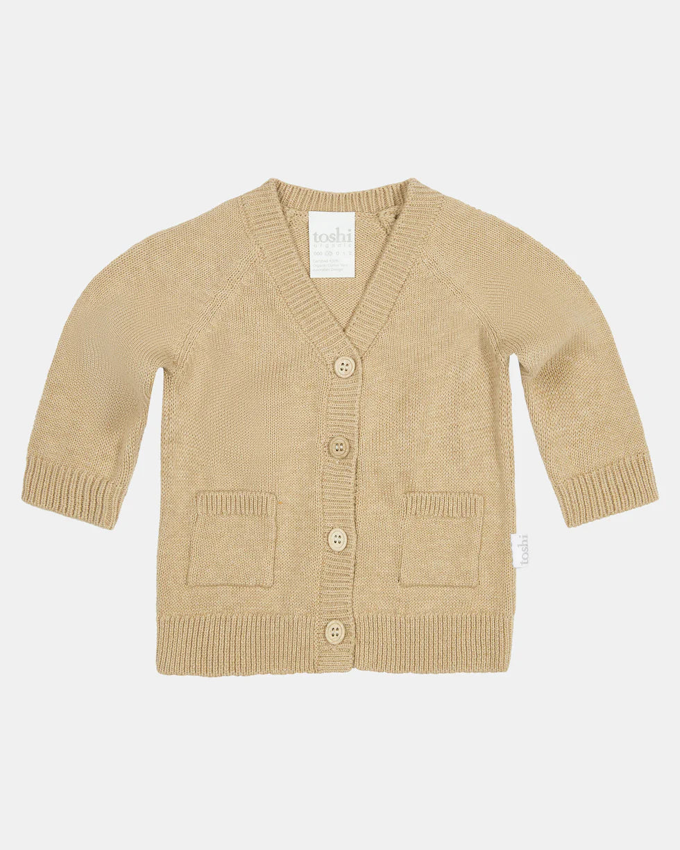 Organic cardigan Remy - Driftwood
