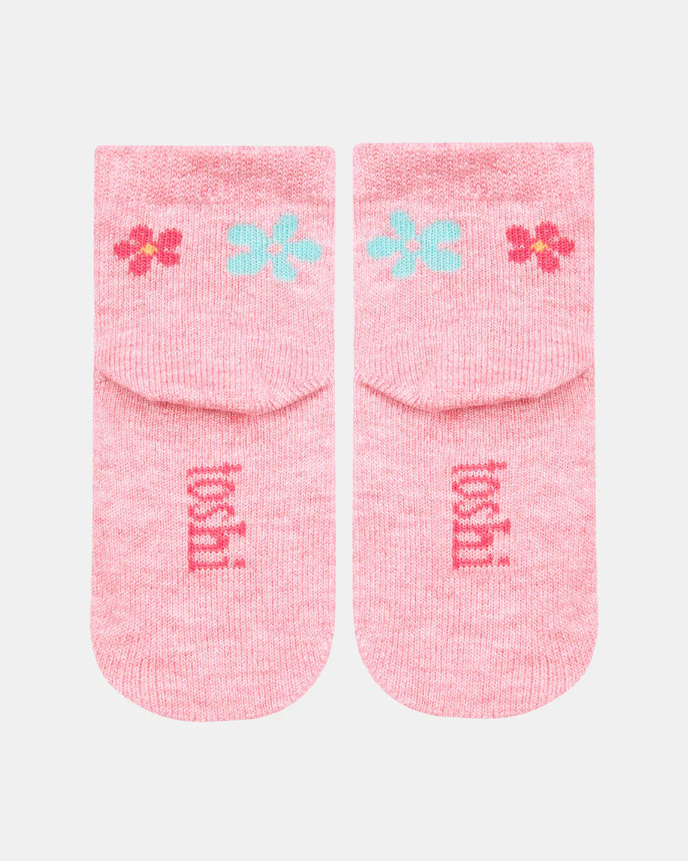 Organic Socks Ankle Jacquard - daisy
