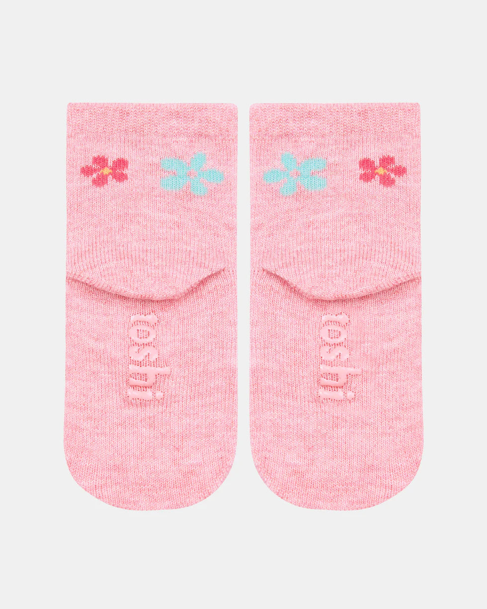 Organic Socks Ankle Jacquard - daisy