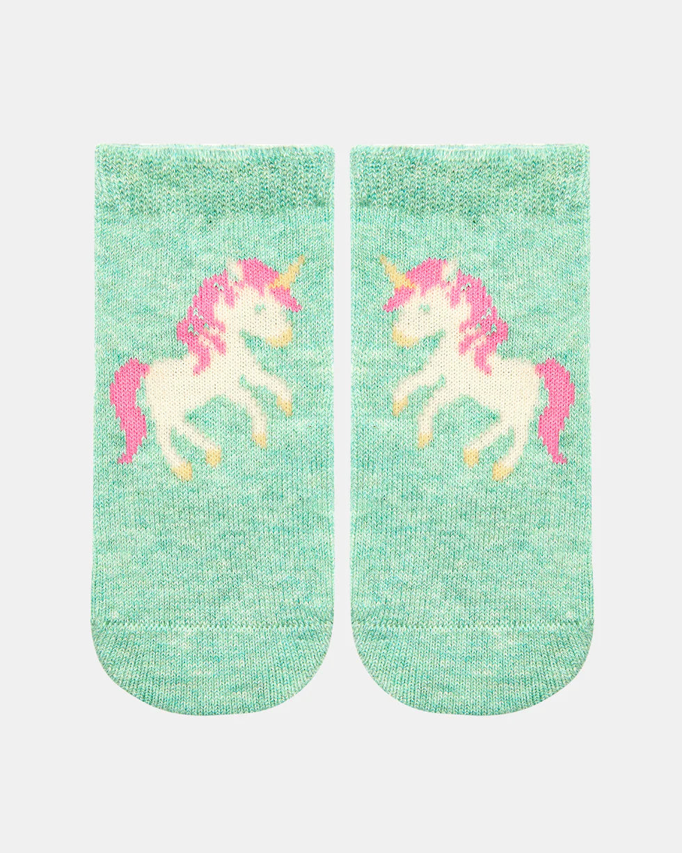 Organic Socks Ankle Jacquard - unicorn
