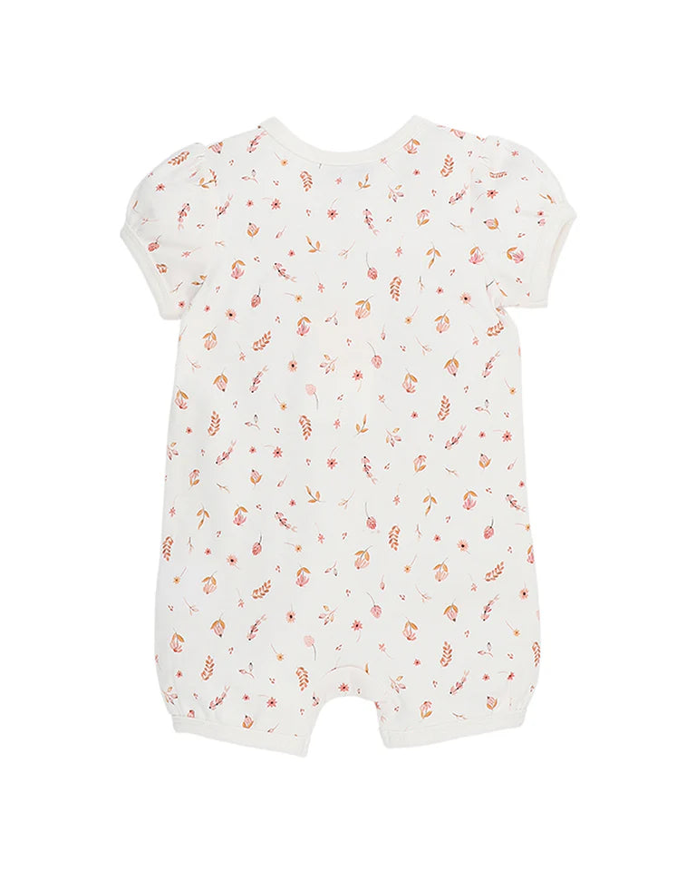 BILLIE DITSY FLORAL ORGANIC SS ZIPSUIT