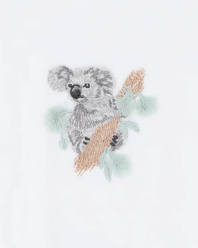 CHARLIE KOALA VELOUR ZIP ONESIE