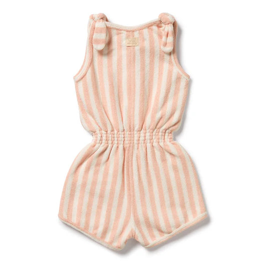Strawberry Wave Organic Terry Playsuit