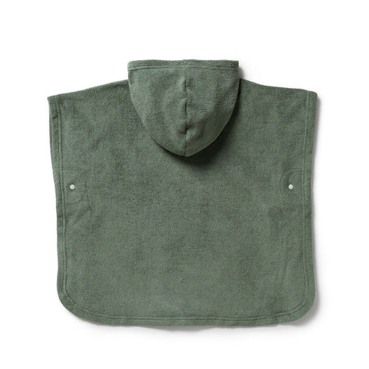 Moss Organic Terry Hooded Poncho