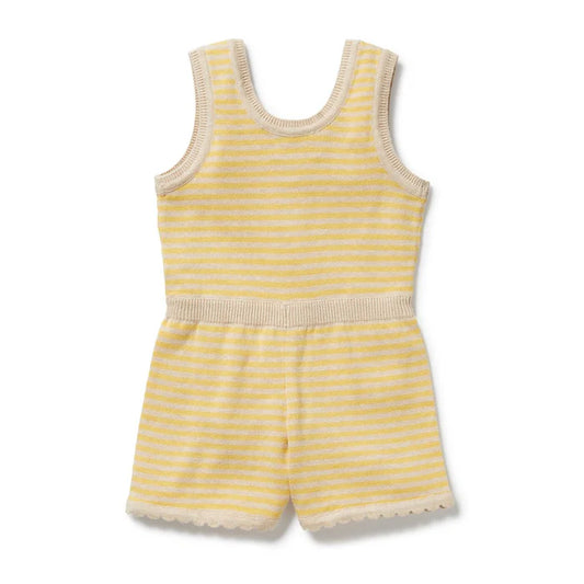 Sunny Sorbet Organic Knitted Stripe Playsuit