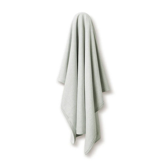 Organic Stripe Rib Bunny Rug | Fern