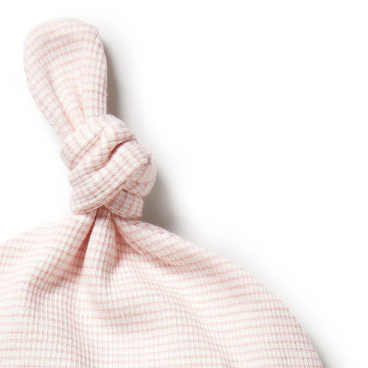 Cantaloupe organic stripe rib knot hat